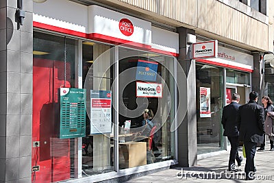 Post office in UK Editorial Stock Photo