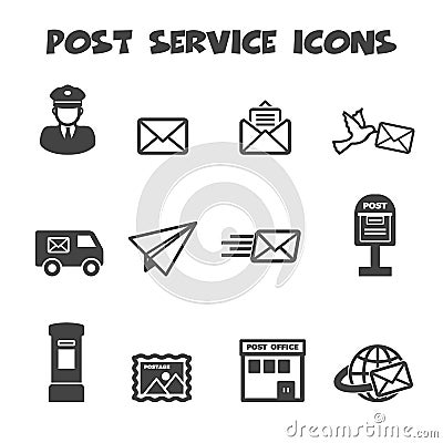 Post service icons Vector Illustration