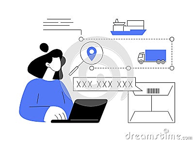 Post service tracking abstract concept vector illustration. Vector Illustration