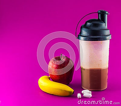 post workout meal with whey Stock Photo