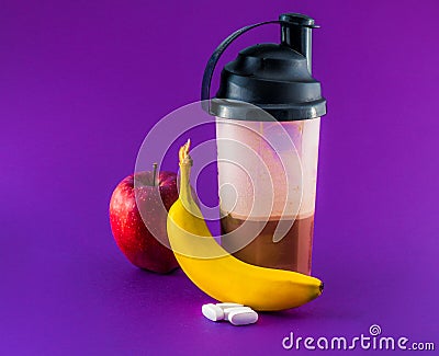 post workout meal with whey Stock Photo