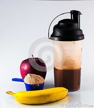 post workout meal with whey Stock Photo