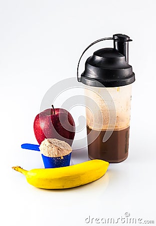 post workout meal with whey Stock Photo