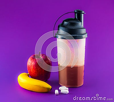 post workout meal with whey Stock Photo