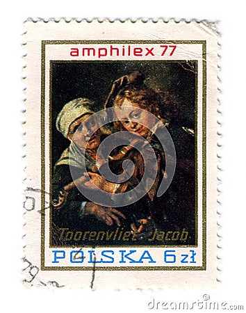 Postage stamp. Editorial Stock Photo