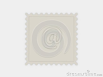 Postage stamp euro 3d Stock Photo