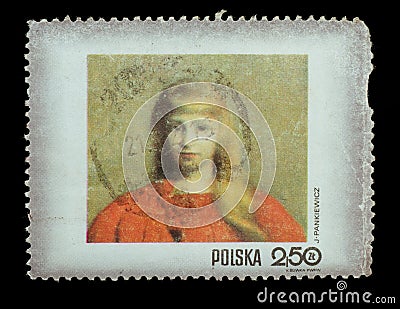 Postage Stamp isolated Editorial Stock Photo