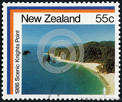 Postage stamp - New Zealand Editorial Stock Photo