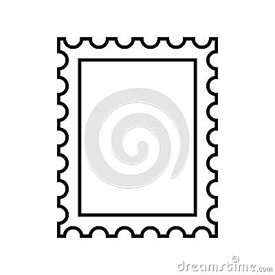 Postage stamp outline icon vector eps10. Postage stamp vector sign. Vector Illustration