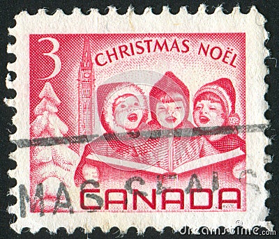 postage stamp printed by Canada Editorial Stock Photo