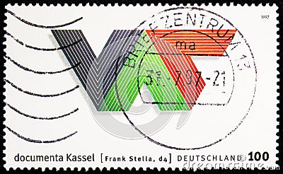 Postage stamp printed in Germany shows Documenta - Kassel, 10th \