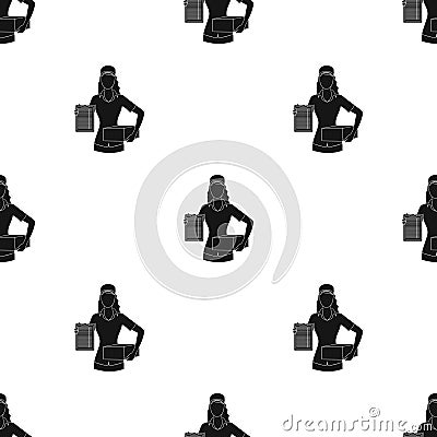 Postal courier.Mail and postman single icon in black style vector symbol stock illustration web. Vector Illustration