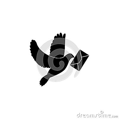 Postal dove, pigeon, vector Vector Illustration