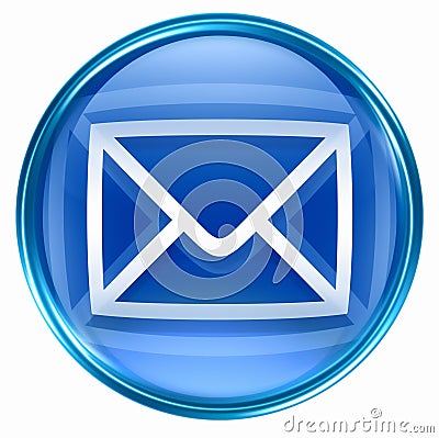 Postal envelope blue Stock Photo