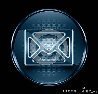 Postal envelope icon dark blue Stock Photo