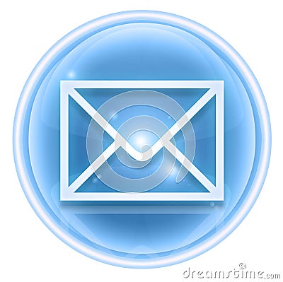 Postal envelope icon ice Stock Photo