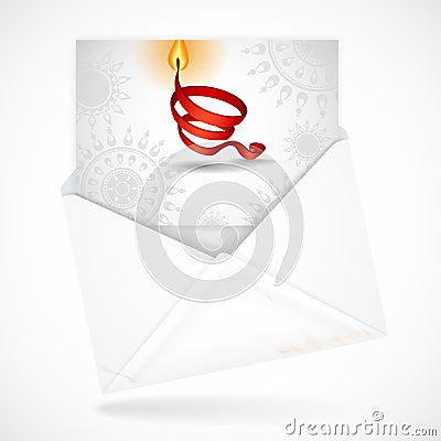 Postal Envelopes With Greeting Card Vector Illustration