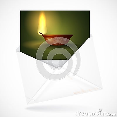 Postal Envelopes With Greeting Card Vector Illustration