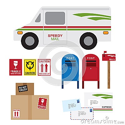 Postal Service Vector Illustration