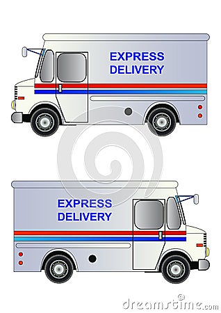 Postal service truck, isolated, vector illustration Vector Illustration