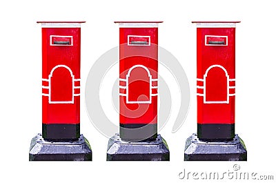 Postbox isolated white background. Stock Photo