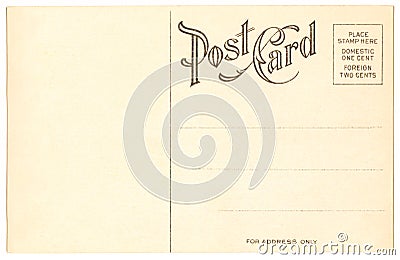 Postcard - 1904 Stock Photo