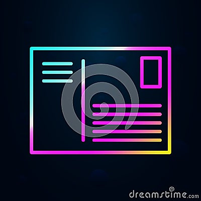 Postcard, communication nolan icon. Simple thin line, outline vector of communication icons for ui and ux, website or mobile Stock Photo