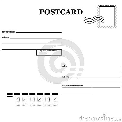 Postcard Vector Illustration