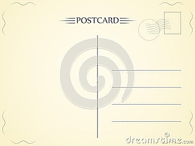 Postcard. Letter with a light texture. Paper telegram. Vector illustration. Vector Illustration