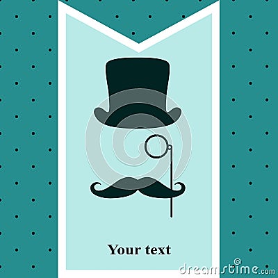 Postcard for men. Vector Illustration