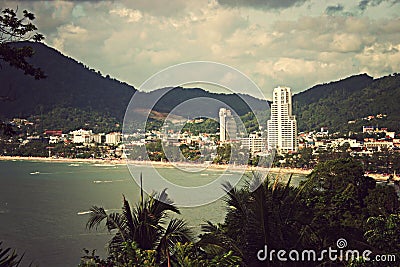 Postcard Phuket Patong Beach Stock Photo