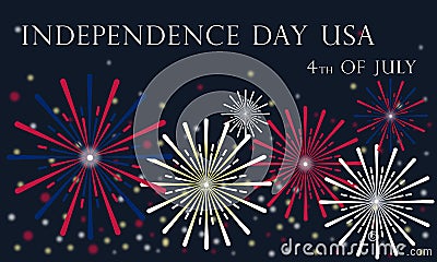 US Independence Day fireworks Stock Photo