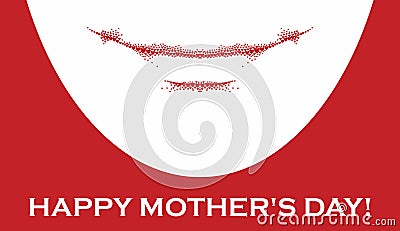 A postcard to the Mother`s Day. Vector Illustration