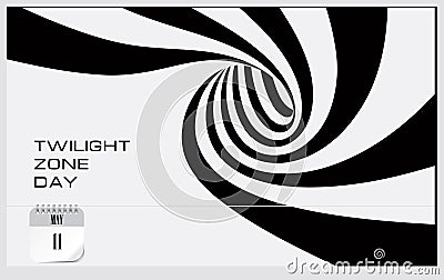 Postcard Twilight Zone Day Vector Illustration