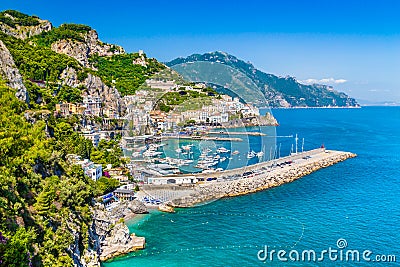 Postcard view of Amalfi Coast, Campania, Italy Stock Photo