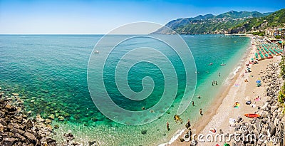 Postcard view of Amalfi Coast, Campania, Italy Stock Photo