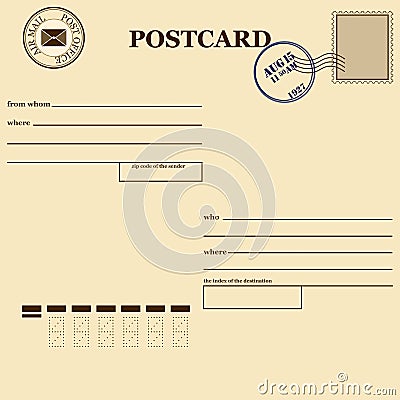 Postcard Vector Illustration