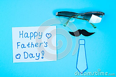 Postcards on the theme of Father's Day. June 17. Stock Photo