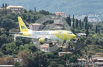 Poste Italia Boeing 737 Landing Editorial Stock Photo