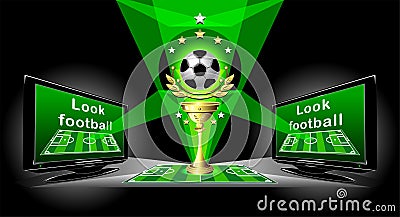 Poster for advertising Football championship Vector Illustration