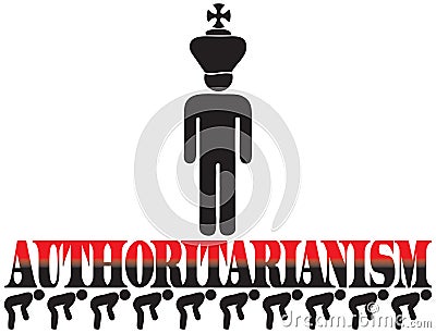 Poster for authoritarianism Vector Illustration
