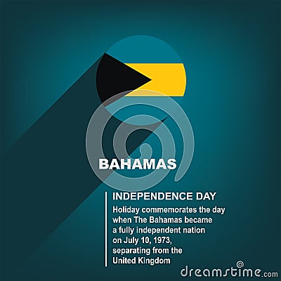 Poster Bahamas Independence Day Vector Illustration