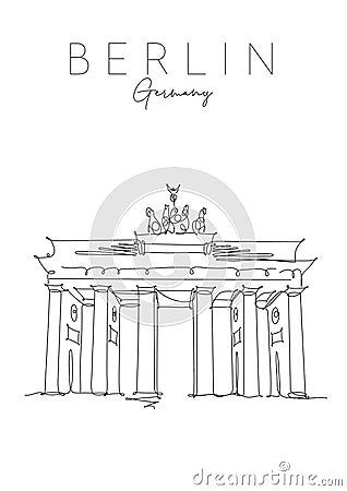 Poster Brandenburg Gate Vector Illustration