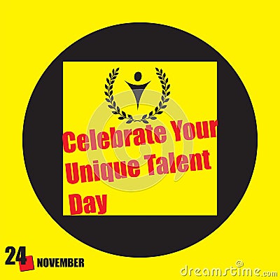 Poster Celebrate Your Unique Talent Day Vector Illustration