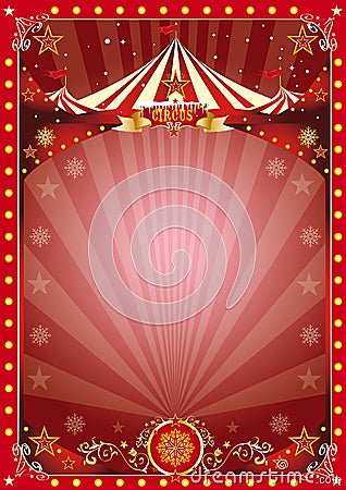 Poster christmas circus Vector Illustration