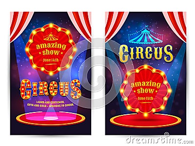 Poster for the circus. Vector Illustration