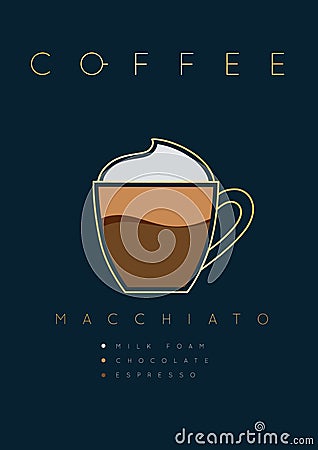 Poster coffee macchiato Stock Photo