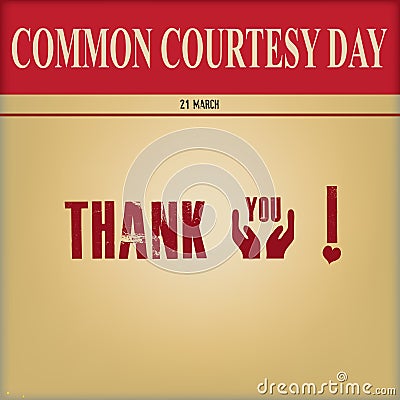 Poster for Common Courtesy Day Vector Illustration