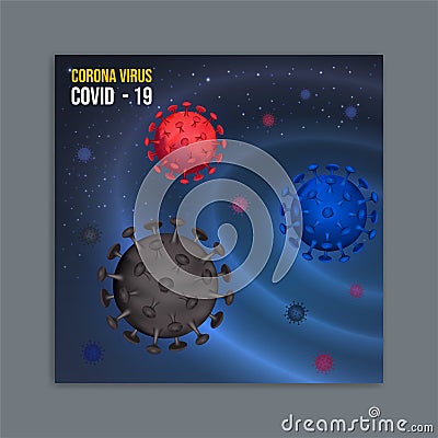 Poster, Corona virus Vector Illustration