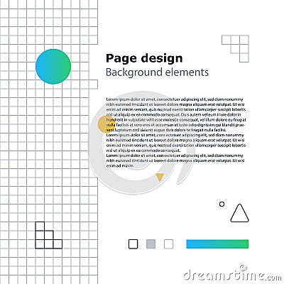 Poster design template, geometric shapes gradient, vector minimal background Vector Illustration